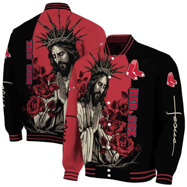 boston red sox hands in prayer red black jacket fashion forward
