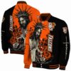 bowling green falcons hands in prayer orange black jacket fashion forward