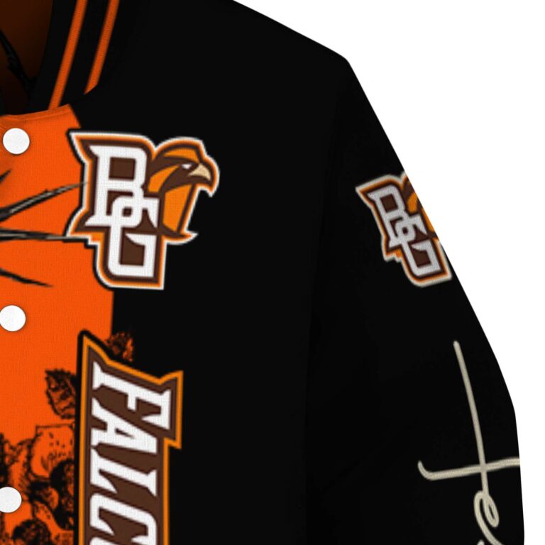 bowling green falcons hands in prayer orange black jacket premium grade