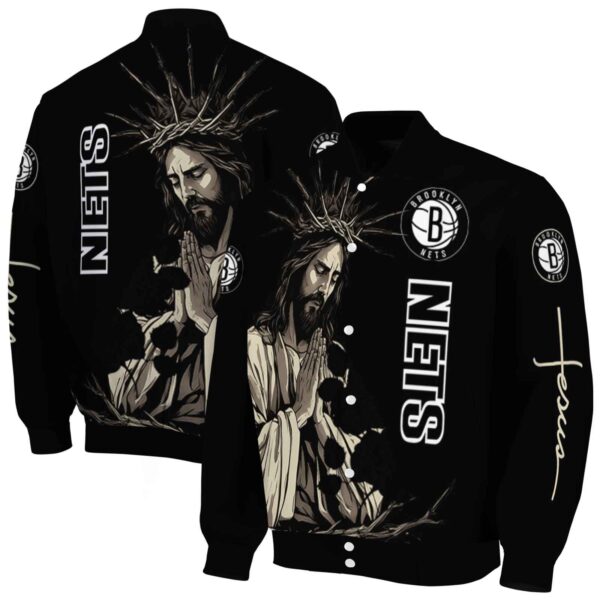 brooklyn nets hands in prayer black jacket fashion forward