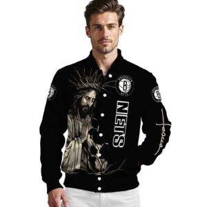 brooklyn nets hands in prayer black jacket high quality