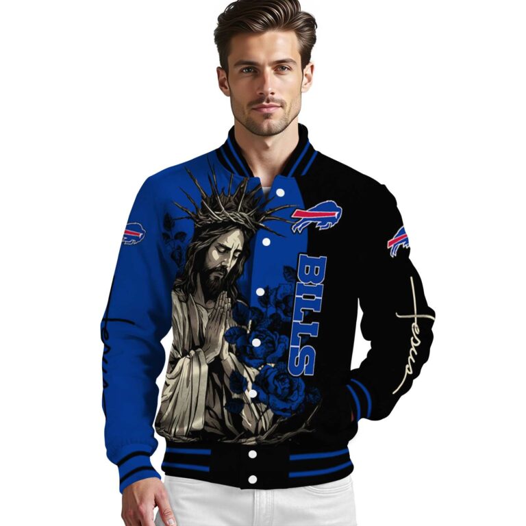 buffalo bills hands in prayer blue black jacket high quality