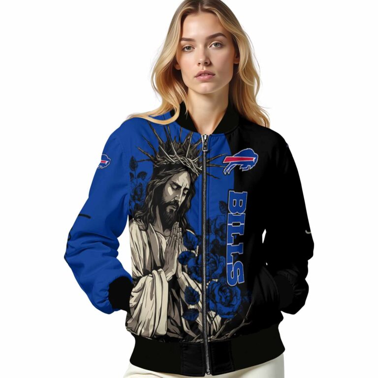 buffalo bills hands in prayer blue black jacket latest model