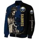 buffalo sabres hands in prayer navy blue black jacket best selling