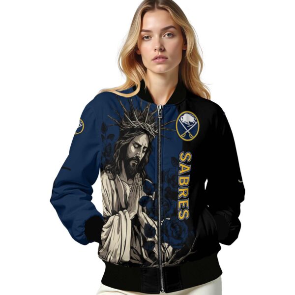 buffalo sabres hands in prayer navy blue black jacket latest model