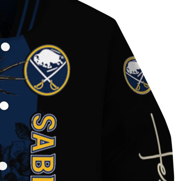 buffalo sabres hands in prayer navy blue black jacket premium grade