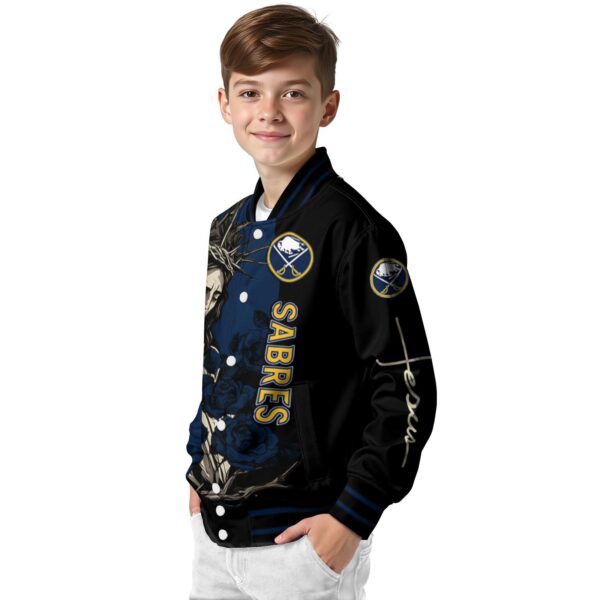 buffalo sabres hands in prayer navy blue black jacket trendy