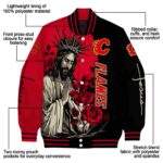 calgary flames hands in prayer red black jacket best selling