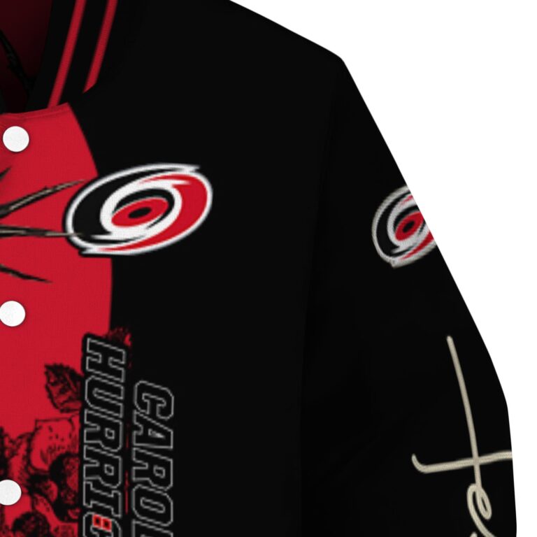carolina hurricanes hands in prayer red black jacket premium grade