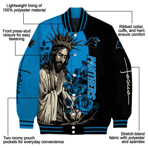 carolina panthers hands in prayer blue black jacket new arrival