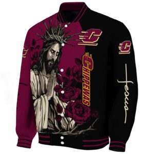 central michigan chippewas hands in prayer maroon black jacket best selling