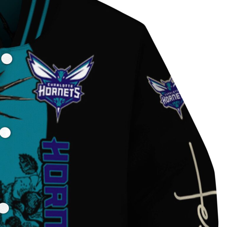 charlotte hornets hands in prayer teal black jacket premium grade