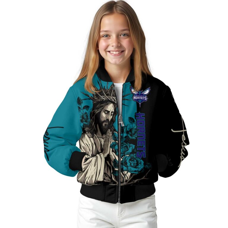 charlotte hornets hands in prayer teal black jacket top rated