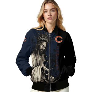 chicago bears hands in prayer blue black jacket latest model