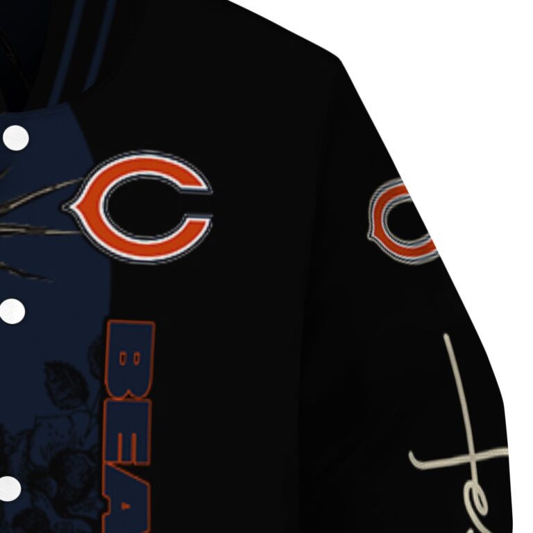 chicago bears hands in prayer blue black jacket premium grade