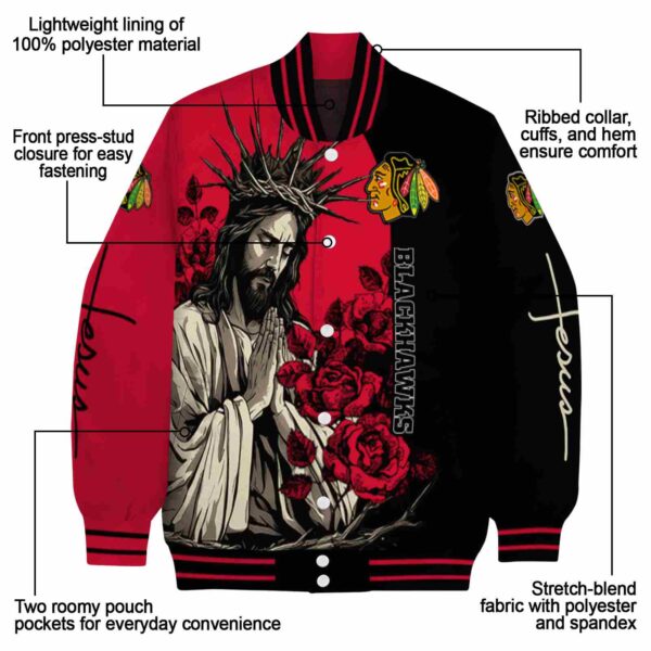 chicago blackhawks hands in prayer red black jacket new arrival