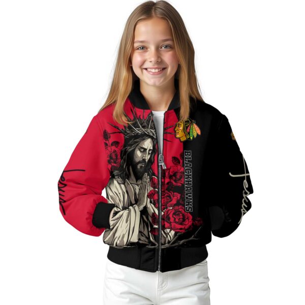 chicago blackhawks hands in prayer red black jacket top rated