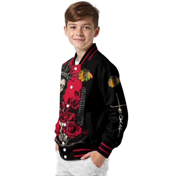 chicago blackhawks hands in prayer red black jacket trendy
