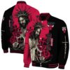 chicago bulls hands in prayer red black jacket fashion forward