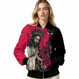 chicago bulls hands in prayer red black jacket latest model