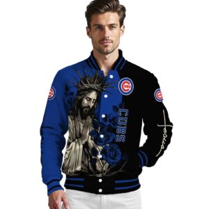 chicago cubs hands in prayer blue black jacket high quality