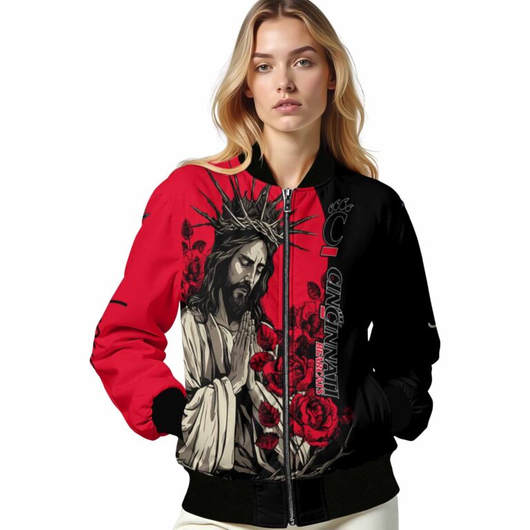 cincinnati bearcats hands in prayer red black jacket latest model
