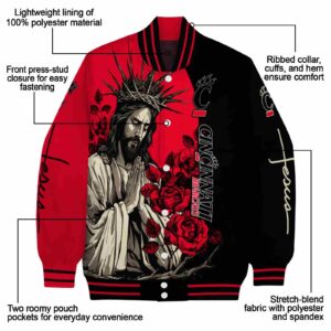 cincinnati bearcats hands in prayer red black jacket new arrival