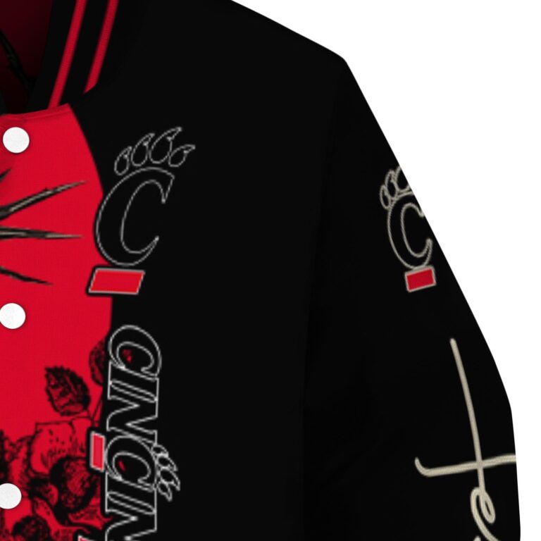 cincinnati bearcats hands in prayer red black jacket premium grade