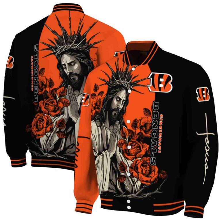cincinnati bengals hands in prayer orange black jacket fashion forward