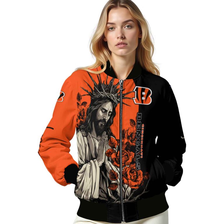 cincinnati bengals hands in prayer orange black jacket latest model
