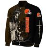 cleveland browns hands in prayer brown black jacket best selling