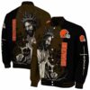 cleveland browns hands in prayer brown black jacket fashion forward