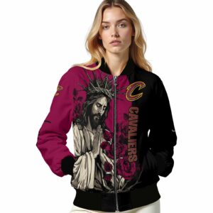 cleveland cavaliers hands in prayer wine black jacket latest model