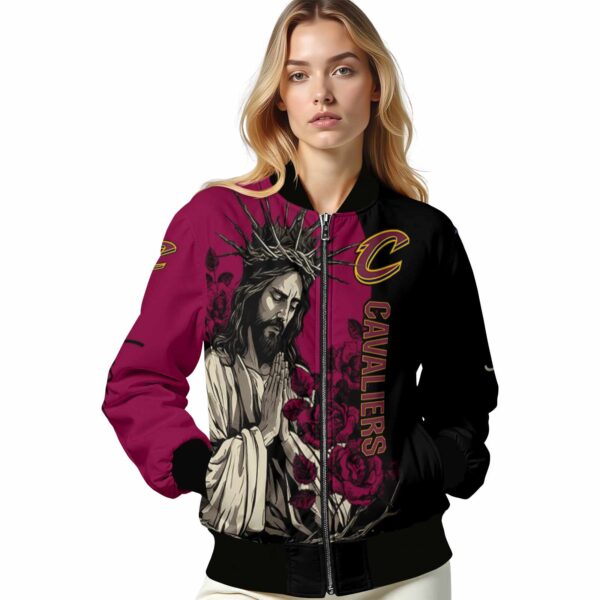 cleveland cavaliers hands in prayer wine black jacket latest model