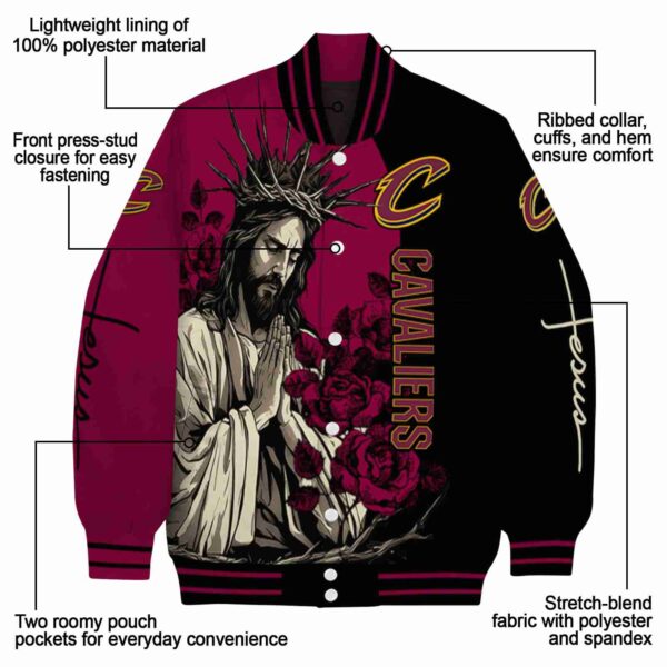 cleveland cavaliers hands in prayer wine black jacket new arrival