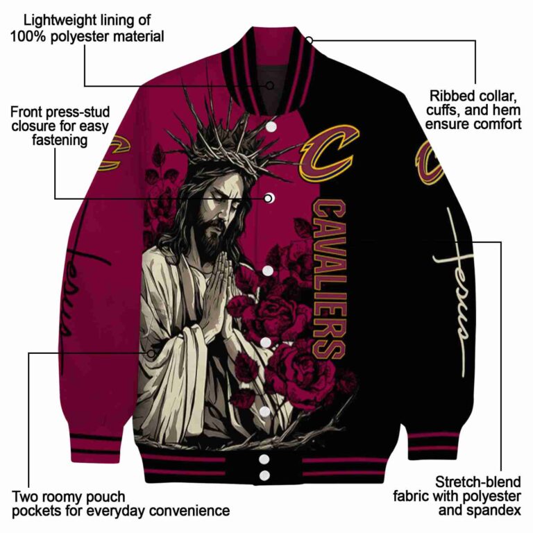cleveland cavaliers hands in prayer wine black jacket new arrival