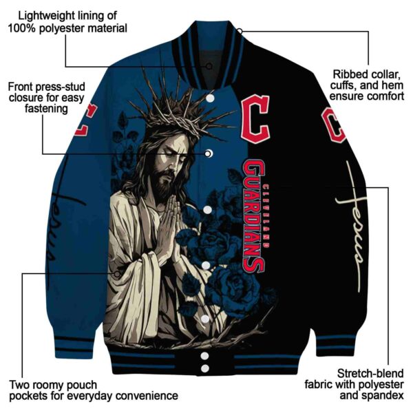 cleveland guardians hands in prayer navy blue black jacket new arrival