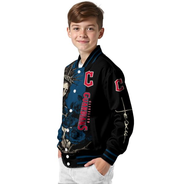 cleveland guardians hands in prayer navy blue black jacket trendy