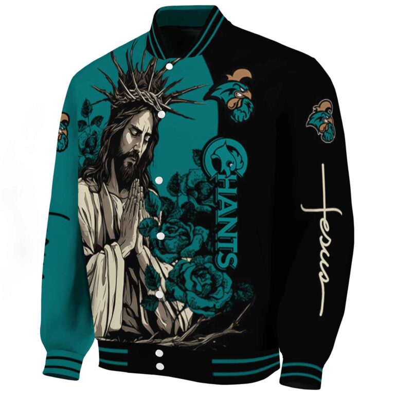 coastal carolina chanticleers hands in prayer green black jacket best selling