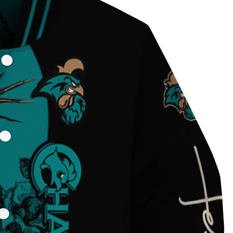 coastal carolina chanticleers hands in prayer green black jacket premium grade