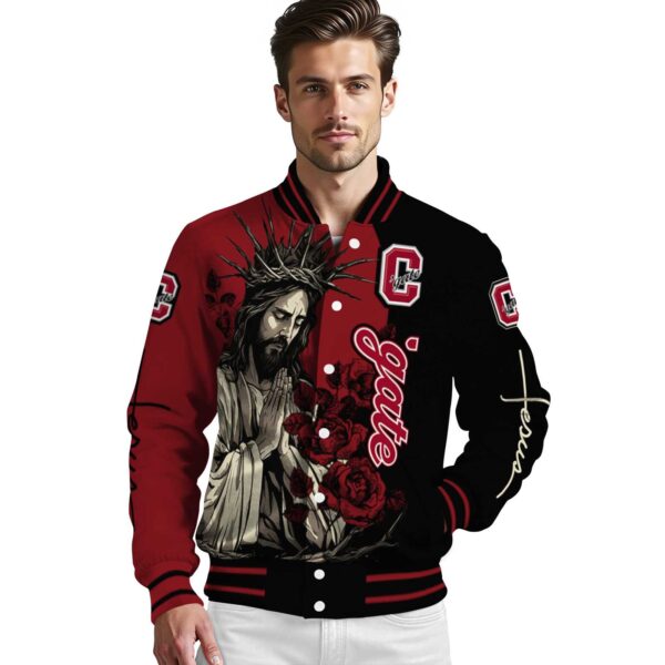 colgate raiders hands in prayer maroon black jacket high quality