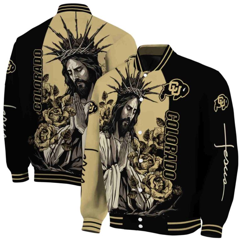 colorado buffaloes hands in prayer gold black jacket fashion forward