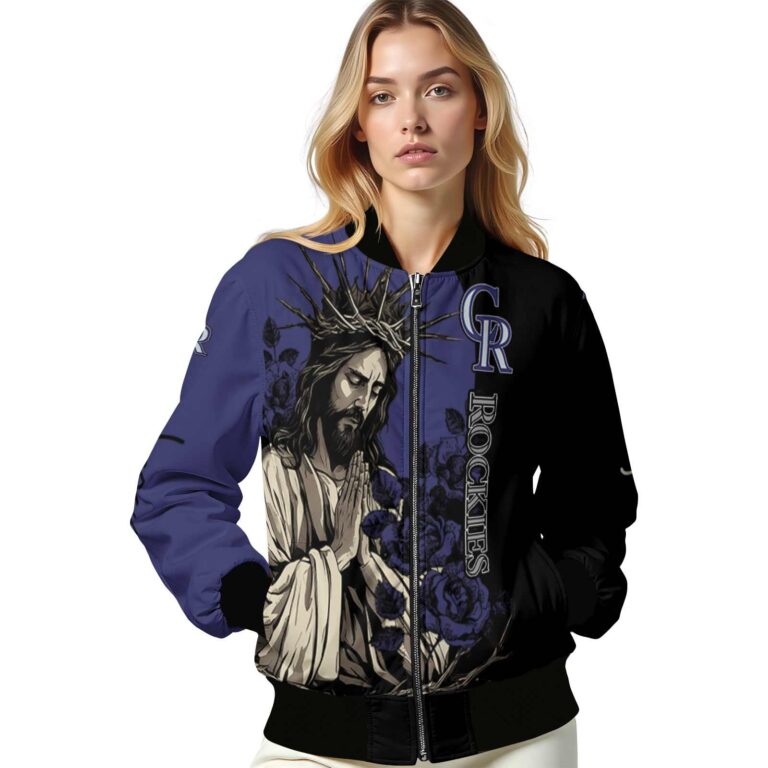 colorado rockies hands in prayer blue black jacket latest model