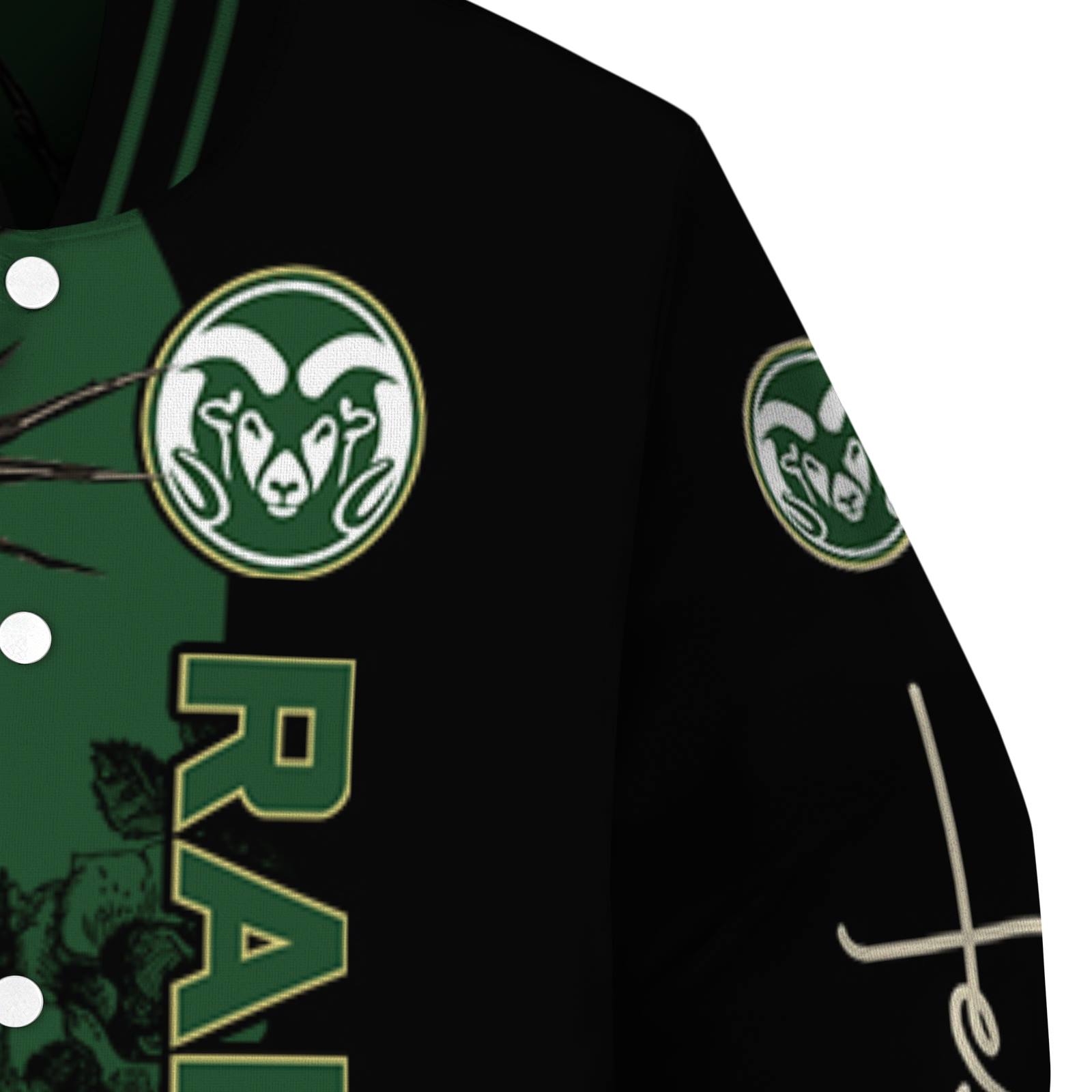 colorado state rams hands in prayer green black jacket premium grade colorado state rams hands in prayer green black jacket premium grade