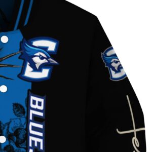 creighton bluejays hands in prayer blue black jacket premium grade
