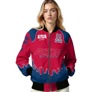 custom arizona wildcats fire graphic red jacket latest model