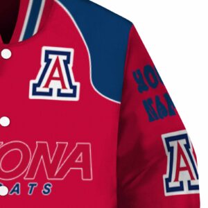 custom arizona wildcats fire graphic red jacket premium grade