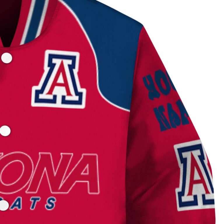 custom arizona wildcats fire graphic red jacket premium grade