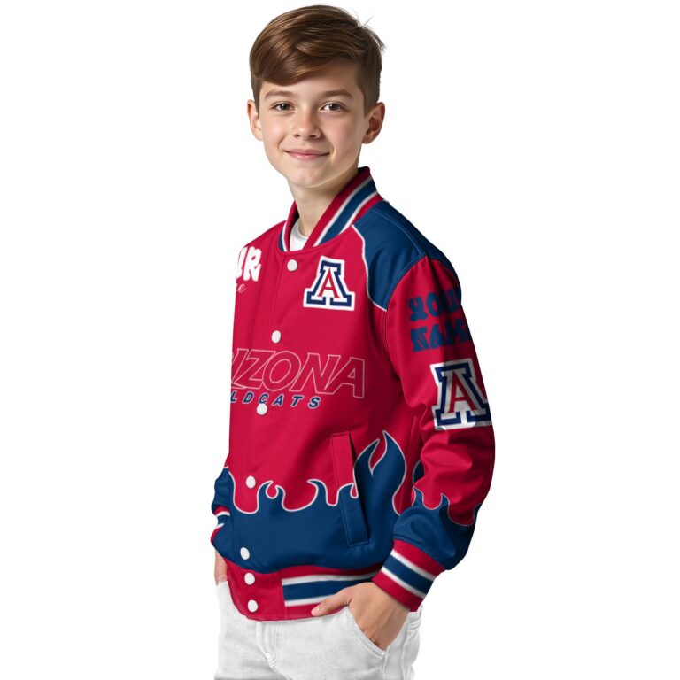 custom arizona wildcats fire graphic red jacket trendy