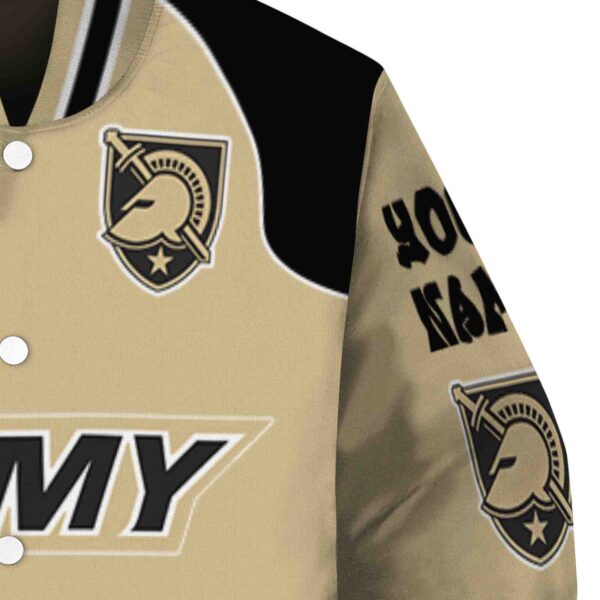 custom army black knights fire graphic gold jacket premium grade